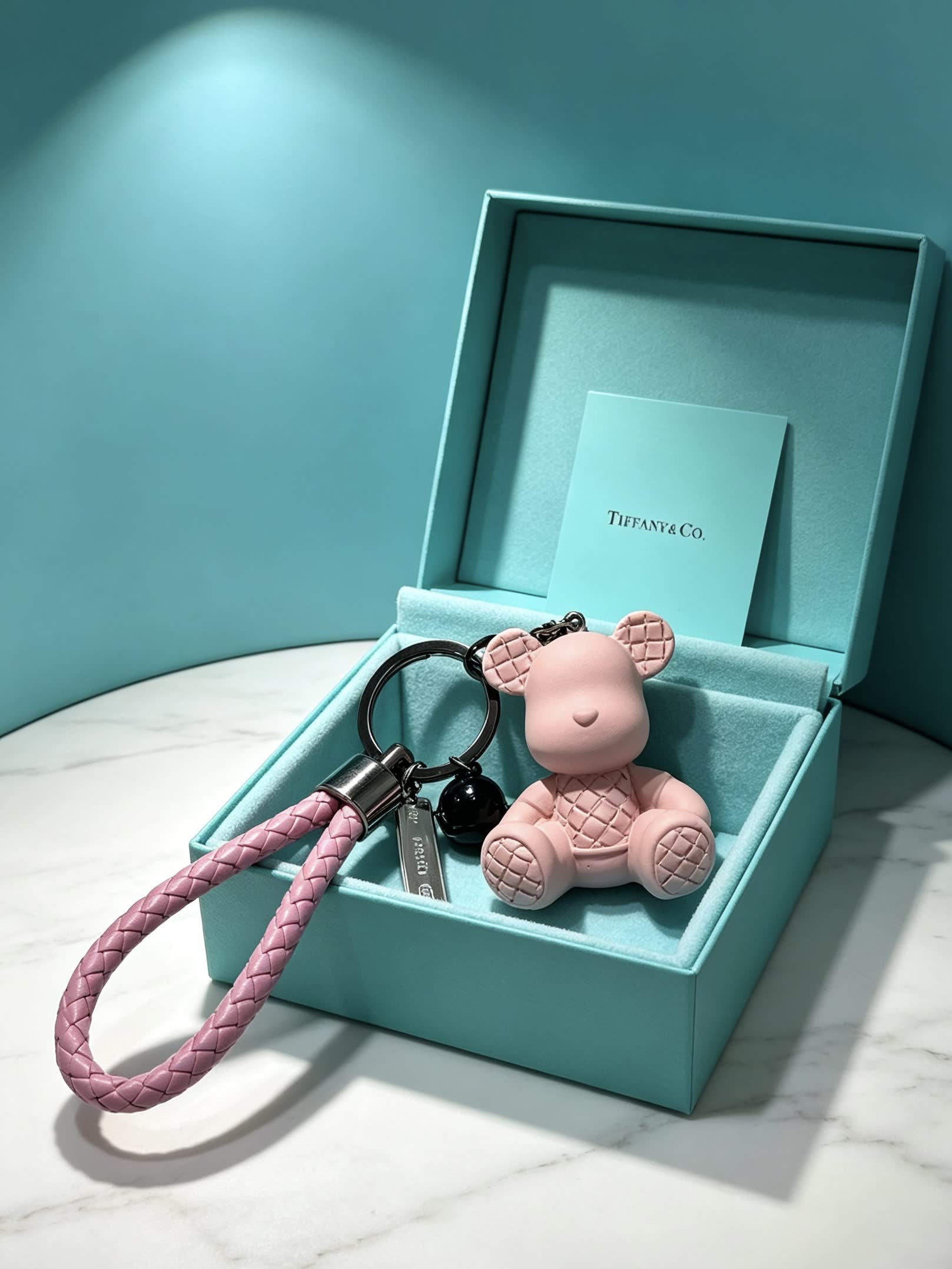 Tiffany & Co. Pink Bear Keychain